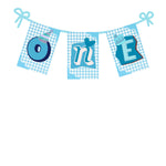 Luxury ONE Year Banner (Blue)