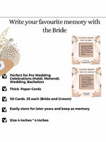 Favorite Memories with Bride and Groom, Boho Theme - The Decor Cycle
