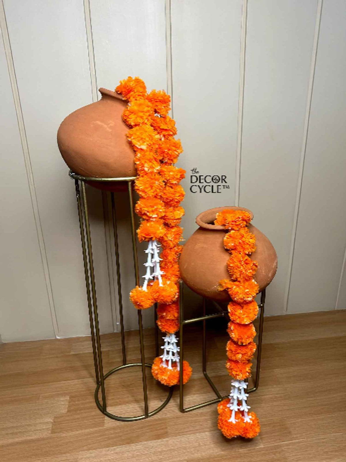 Marigold Garlands Orange - The Decor Cycle