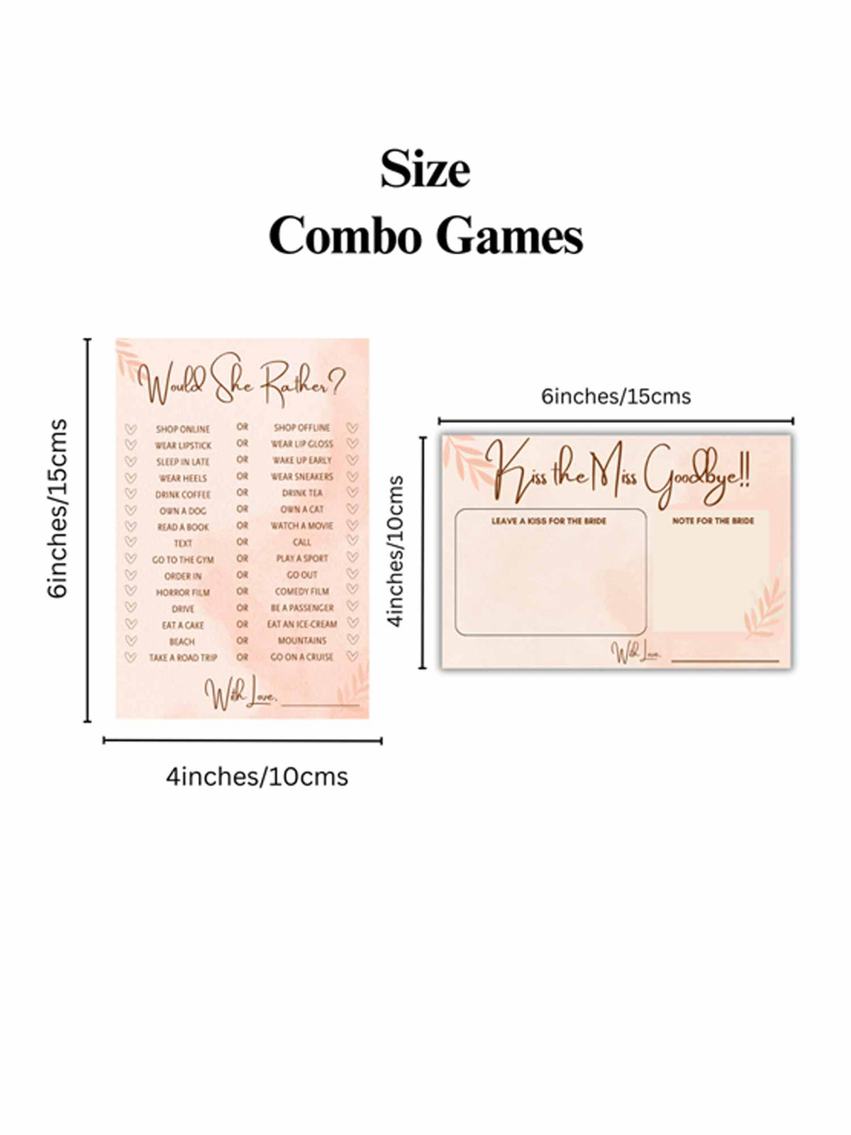 Bridal Shower Combo Cards - The Decor Cycle
