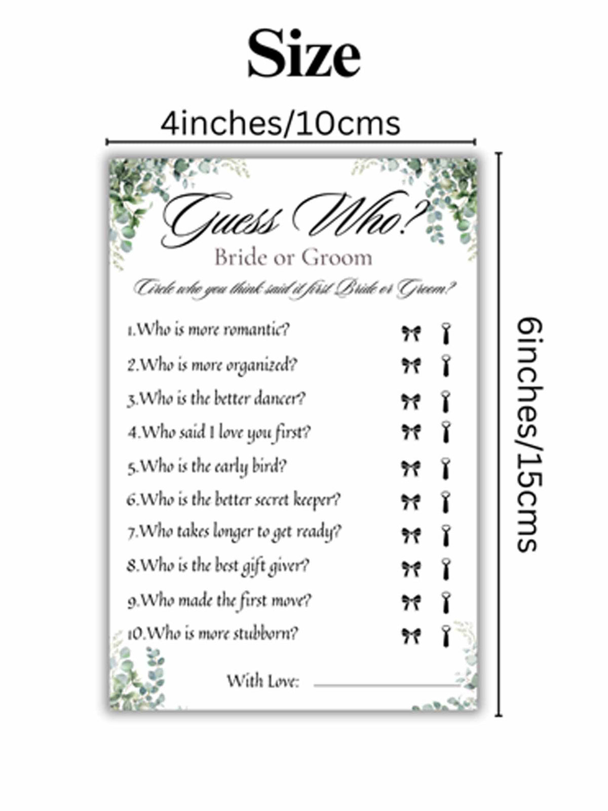 Guess Who Mr. or Mrs Cards - The Decor Cycle