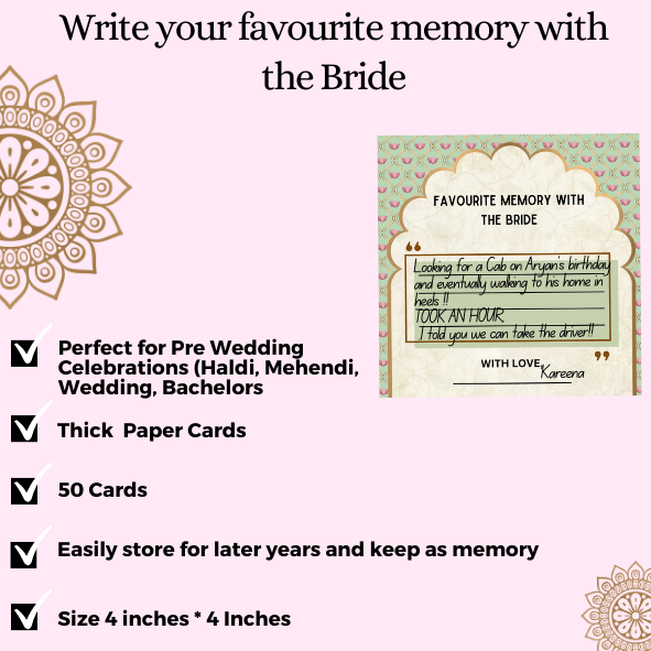 Favourite Memories with Bride and Groom