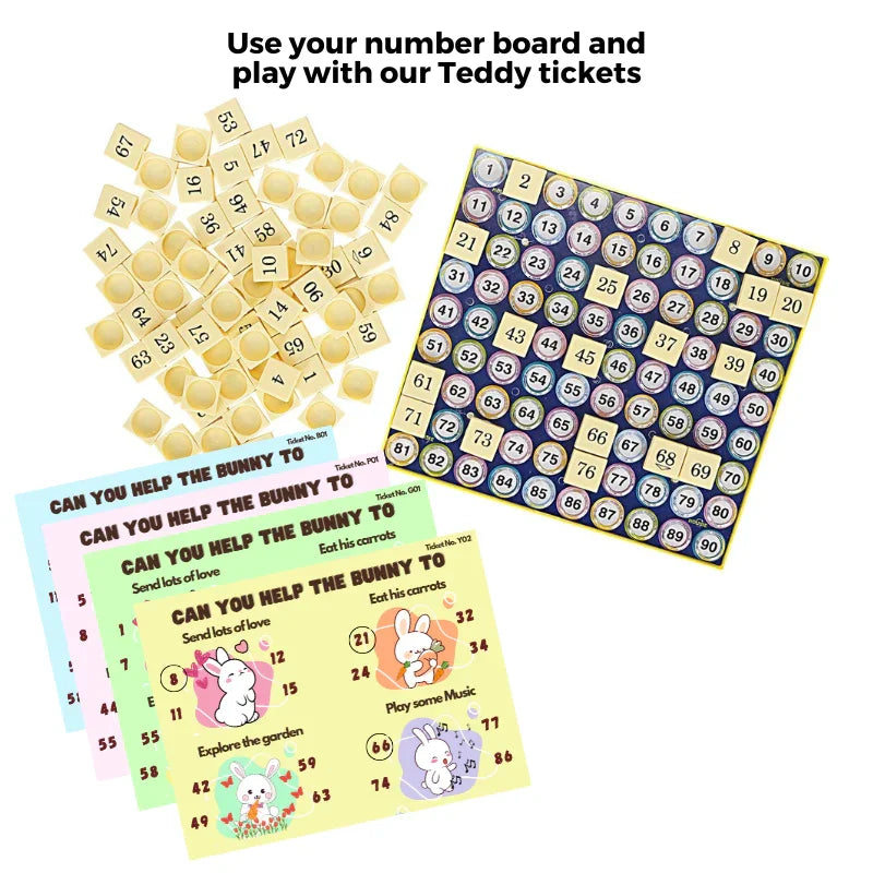 Housie/Tambola/Bingo Tickets Bunny Theme - The Decor Cycle