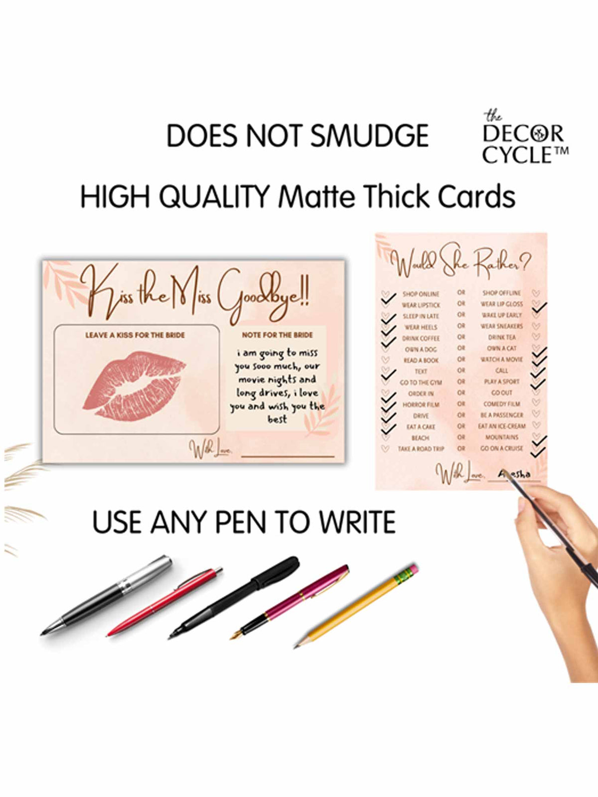 Bridal Shower Combo Cards - The Decor Cycle