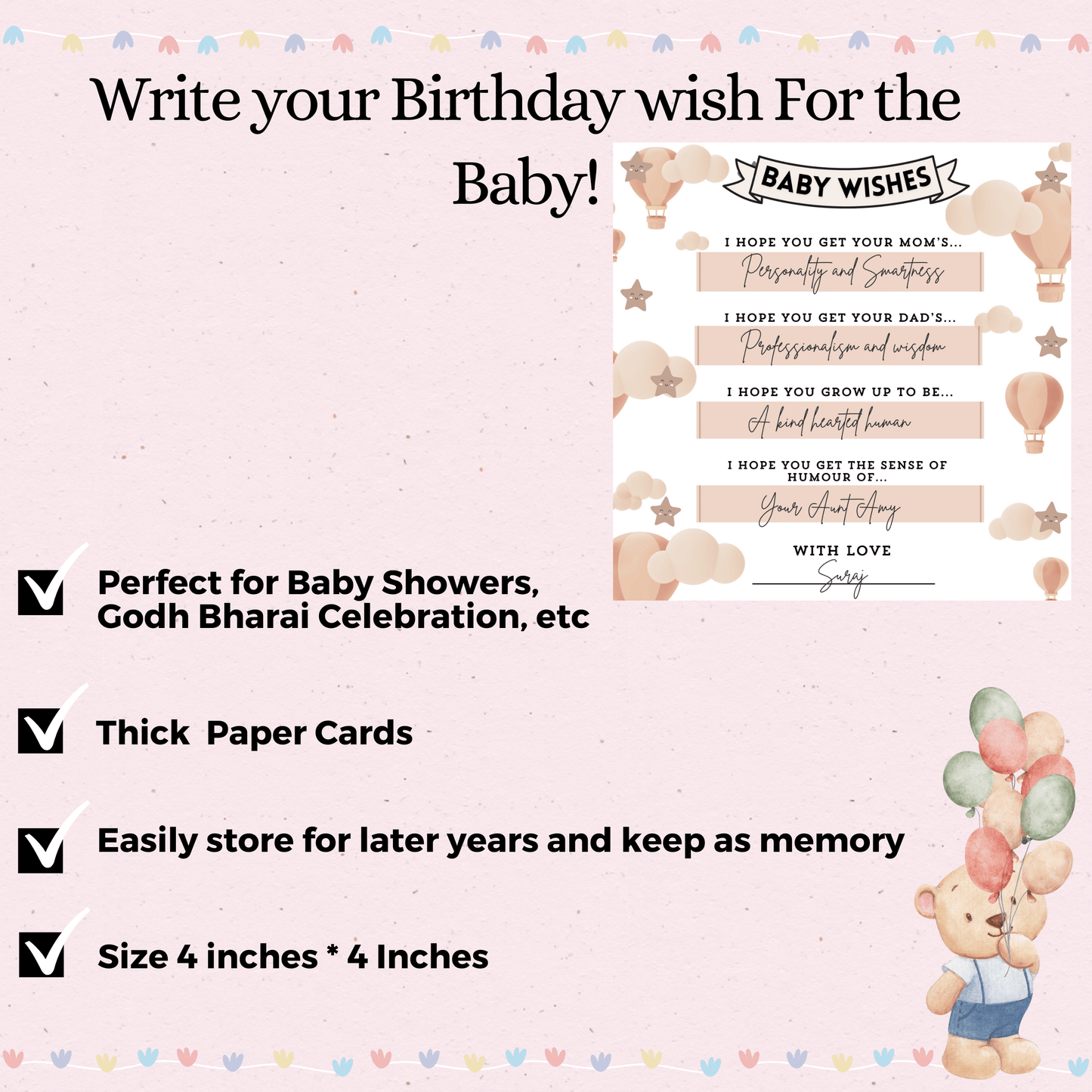 Baby Wishes Cards - The Decor Cycle