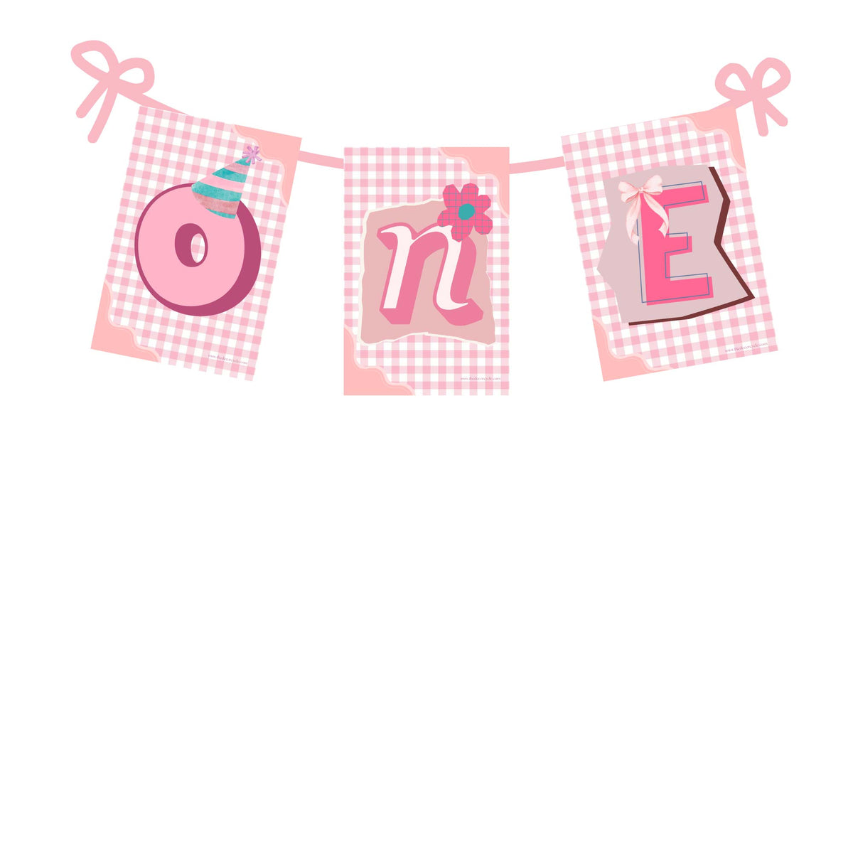 Luxury ONE Year Banner (Pink)