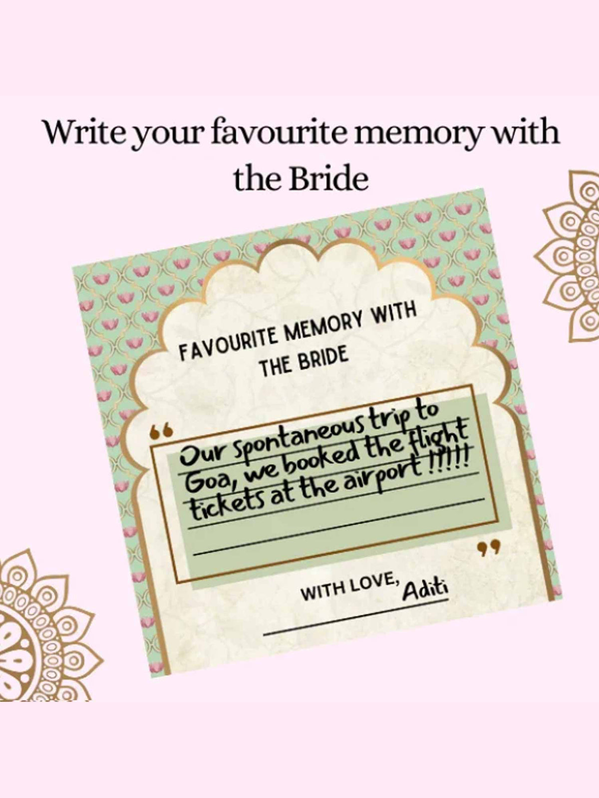 Favorite Memories with Bride - The Decor Cycle