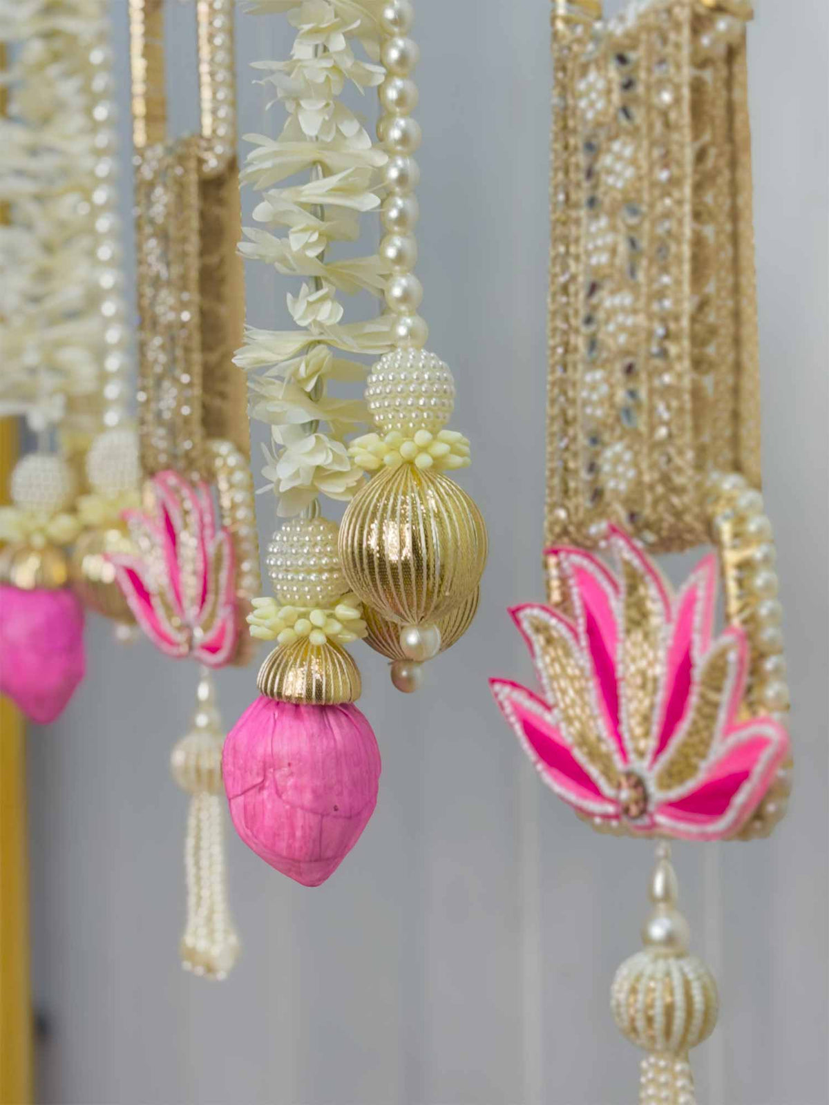Golden Lotus and Pearl Lotus Tassels