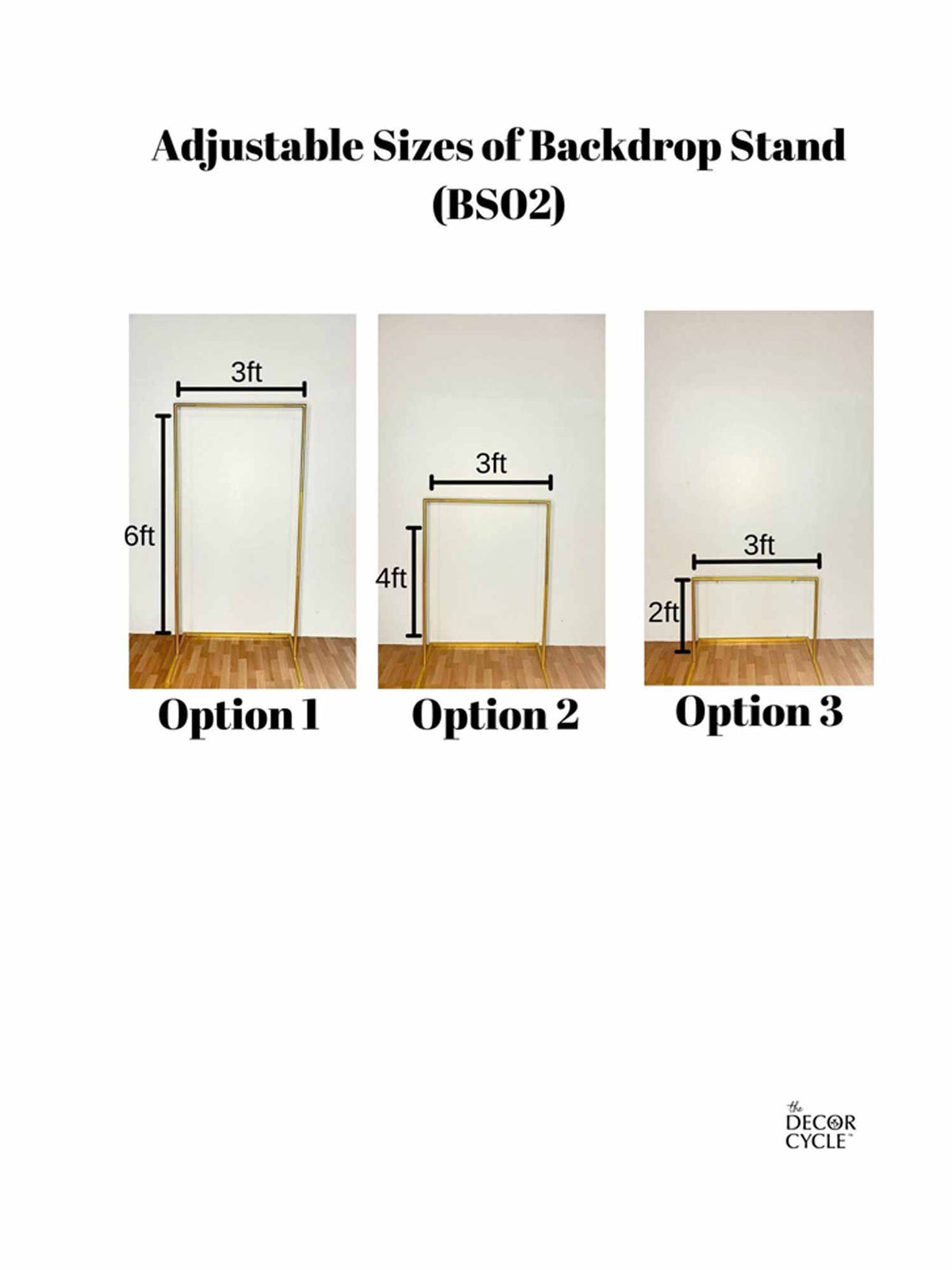 Backdrop Frame Small (3 sizes in 1) - The Decor Cycle