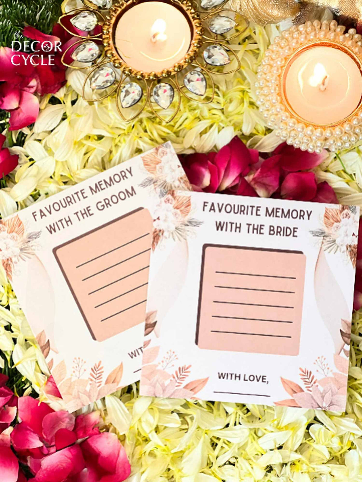 Favorite Memories with Bride and Groom, Boho Theme - The Decor Cycle