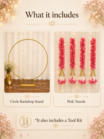 Pink Tassels Circle Decor Set