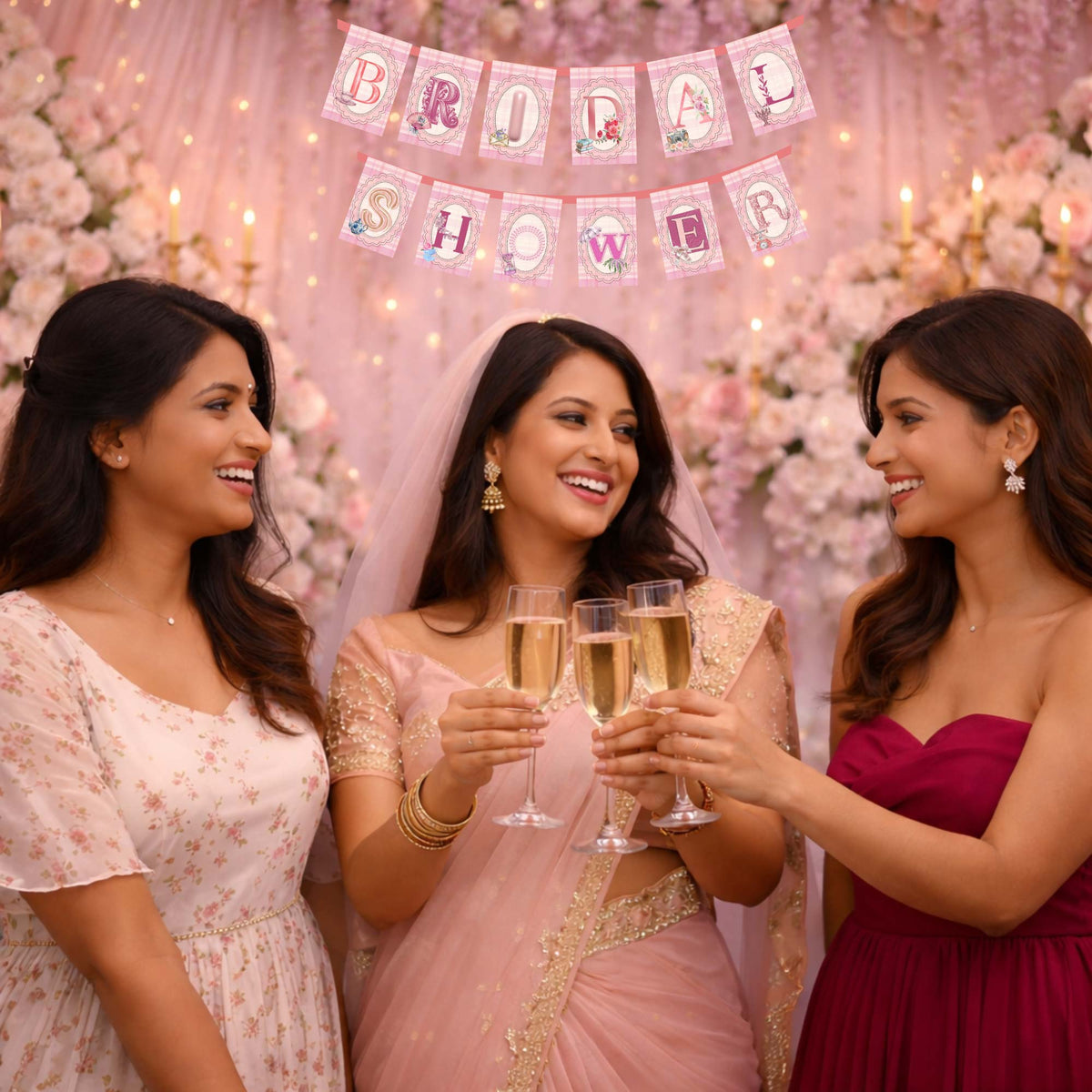 Premium Bridal Shower Banner (Vintage Theme)