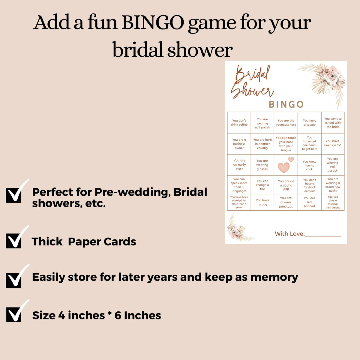 Bridal Shower Bingo - The Decor Cycle