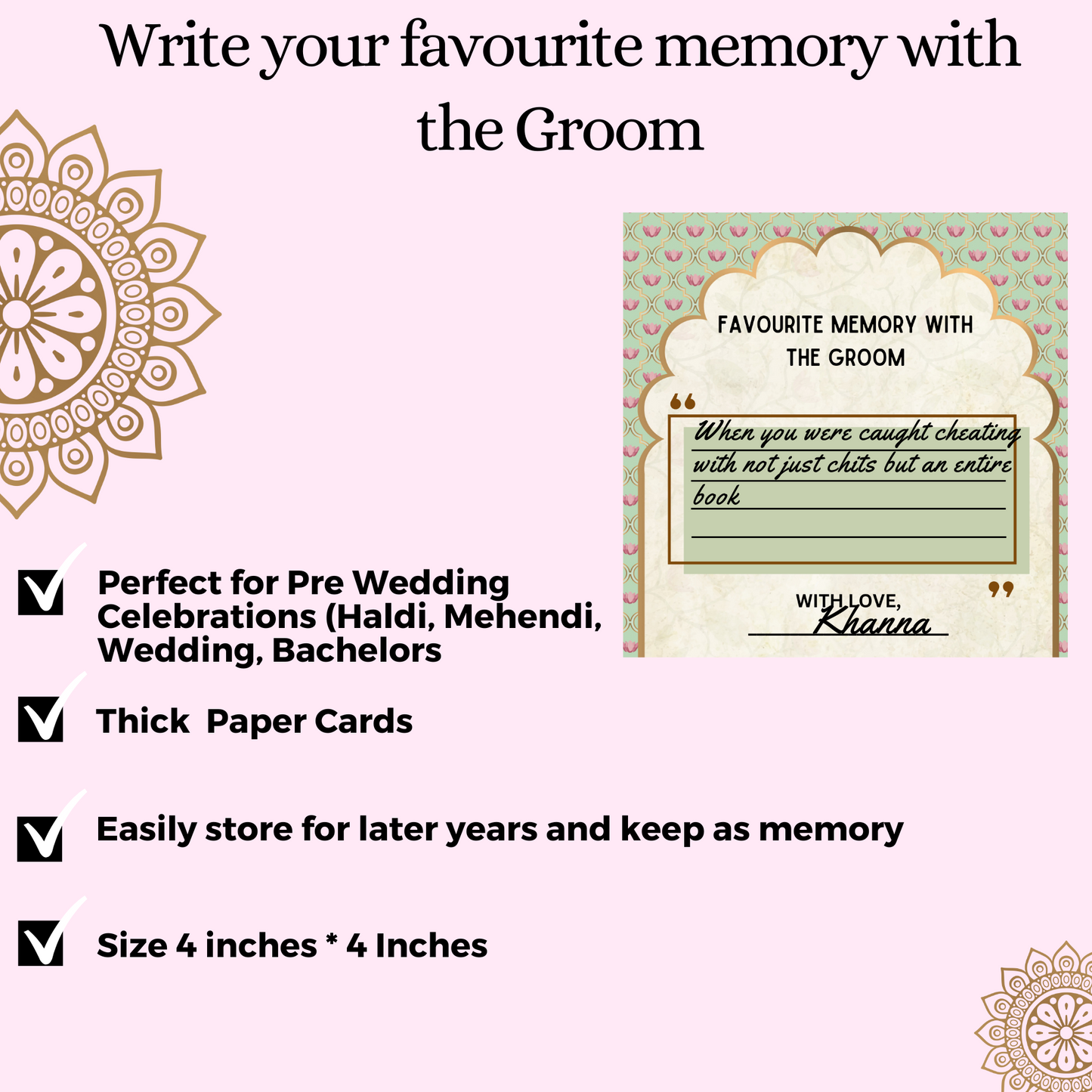 Favorite Memories with Groom - The Decor Cycle