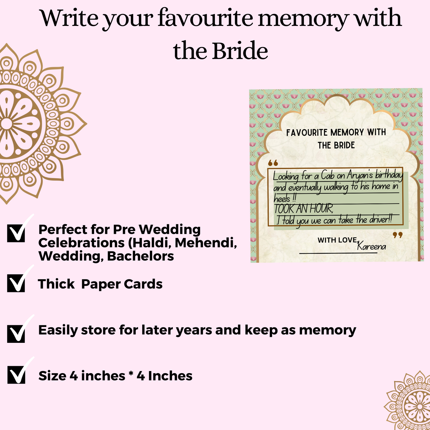 Favorite Memories with Bride - The Decor Cycle