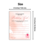 Favorite Memory with the Birthday Girl Cards