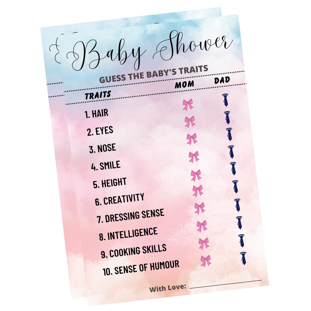 Baby Traits Card games - The Decor Cycle