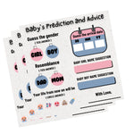 Baby Prediction, advice and Name Suggestion Cards - The Decor Cycle