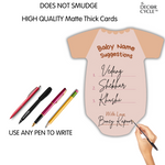 Baby Shower Cards (Romper Shape, Brown) - The Decor Cycle