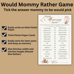 Would Mommy Rather- Boho Theme