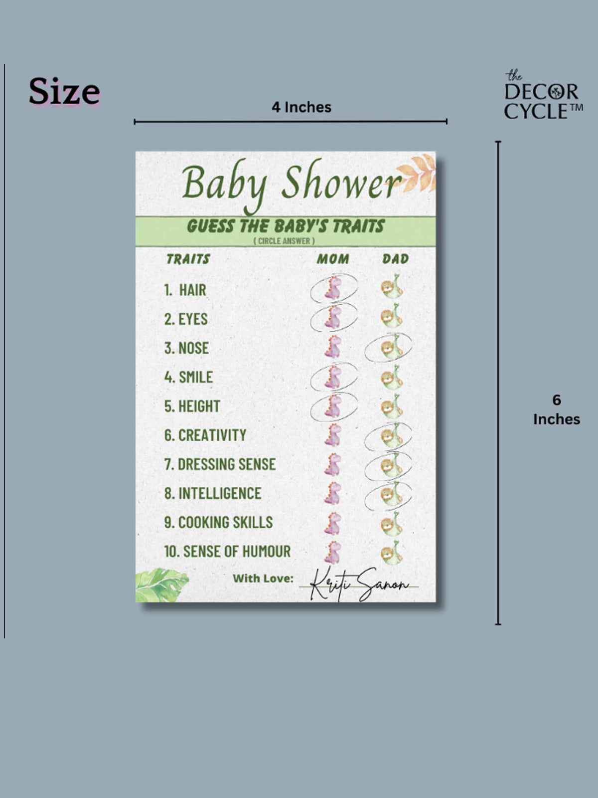 The Decor Cycle, 3 in 1 Games, Combo Offer, Baby Shower, Safari Theme - The Decor Cycle