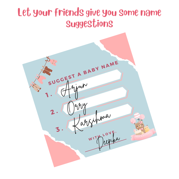 Baby Name Suggestions, Blue and Pink Theme - The Decor Cycle