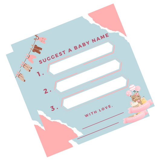 Baby Name Suggestions, Blue and Pink Theme