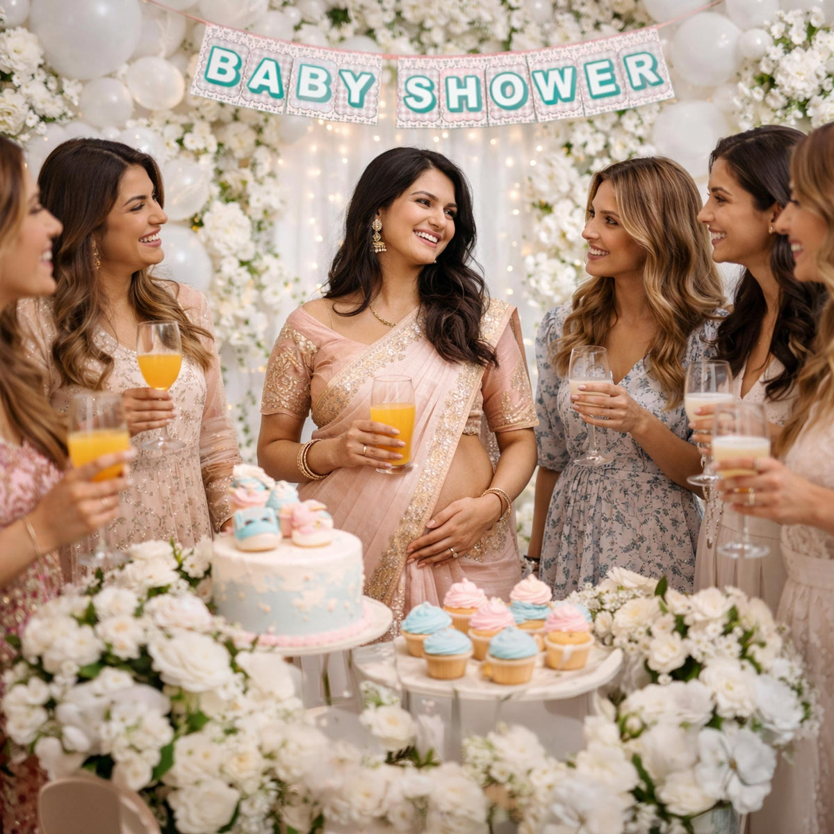 Premium Baby Shower Banner (Blue and Pink)