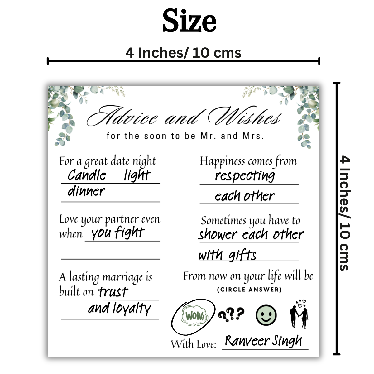 Advice and wishes for the couple to make your Wedding - The Decor Cycle
