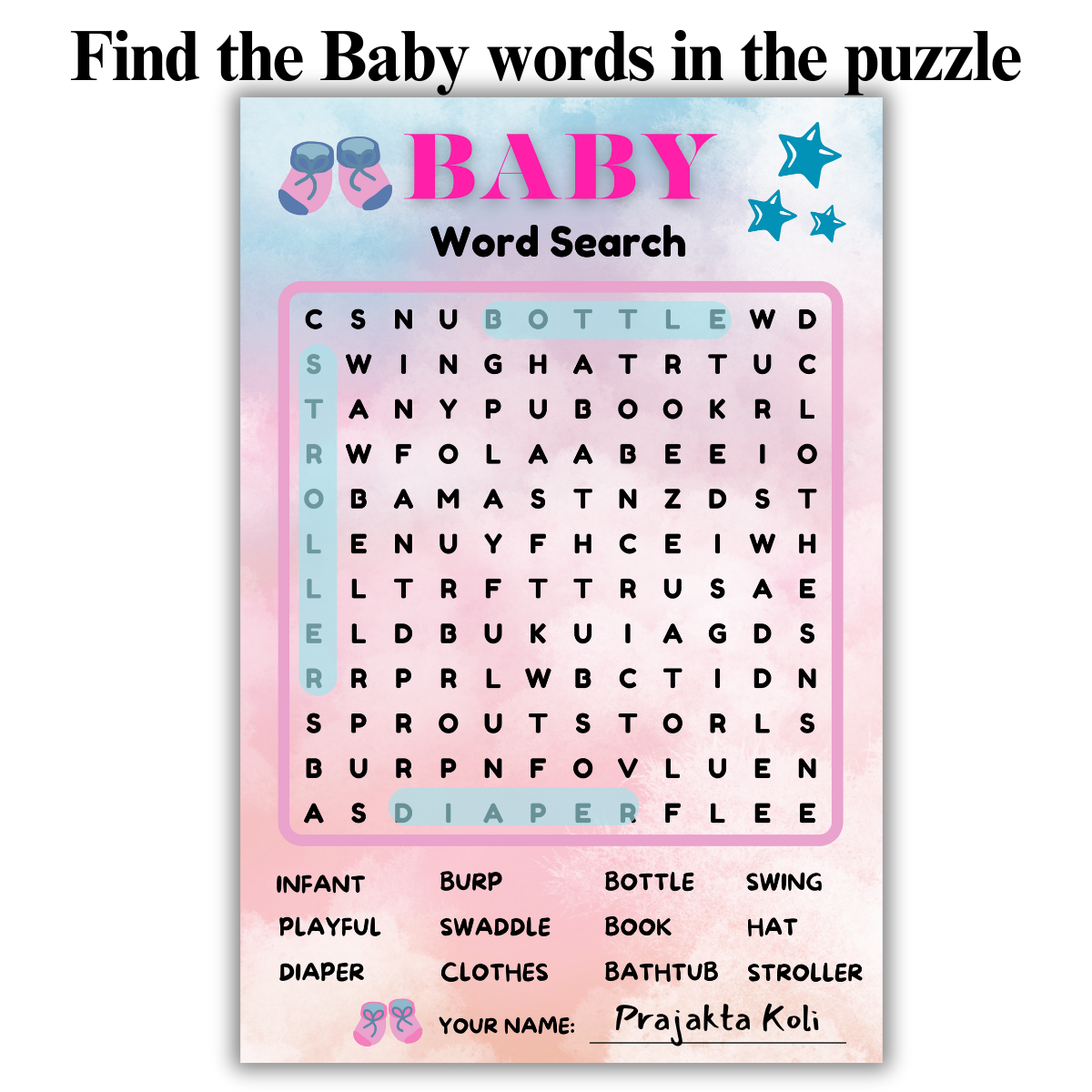Baby Word Search
