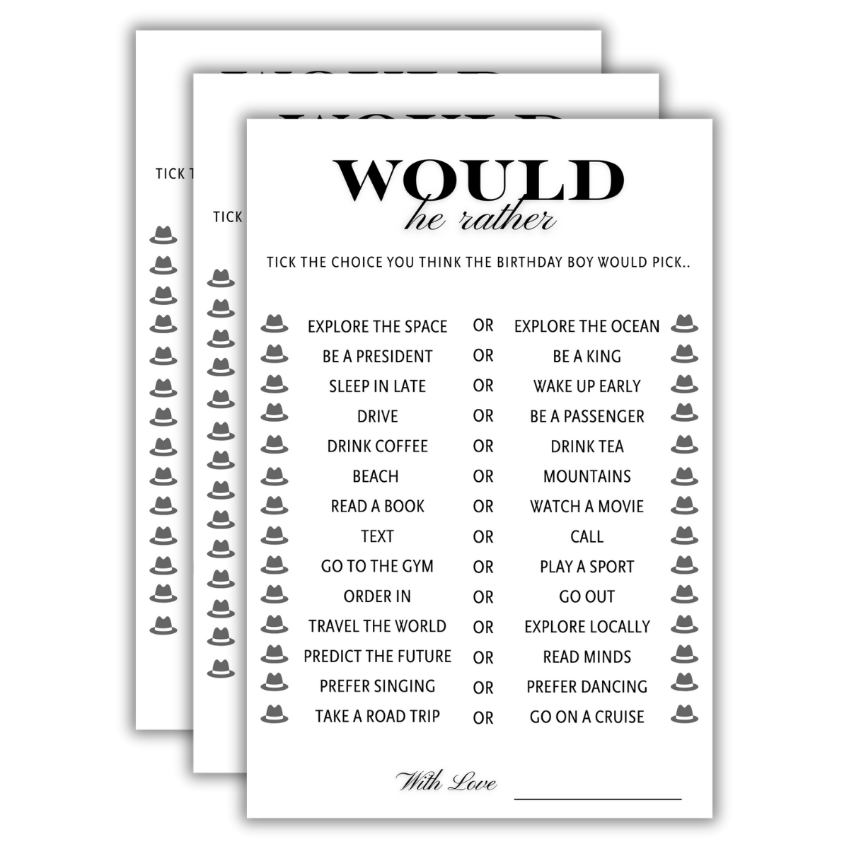 Would He Rather Cards