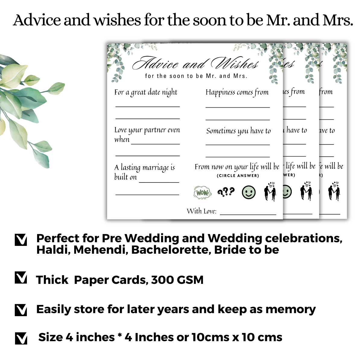 Advice and wishes for the couple to make your Wedding - The Decor Cycle