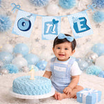 Luxury ONE Year Banner (Blue)