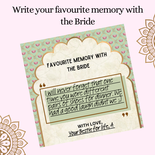Favorite Memories with Bride - The Decor Cycle