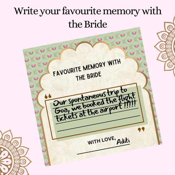 Favorite Memories with Bride - The Decor Cycle