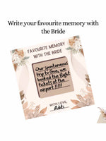 Favorite Memories with Bride and Groom, Boho Theme - The Decor Cycle
