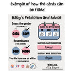 Baby Prediction, advice and Name Suggestion Cards - The Decor Cycle