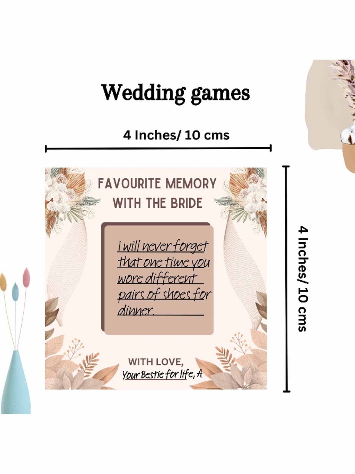 Favorite Memories with Bride, Boho Theme - The Decor Cycle