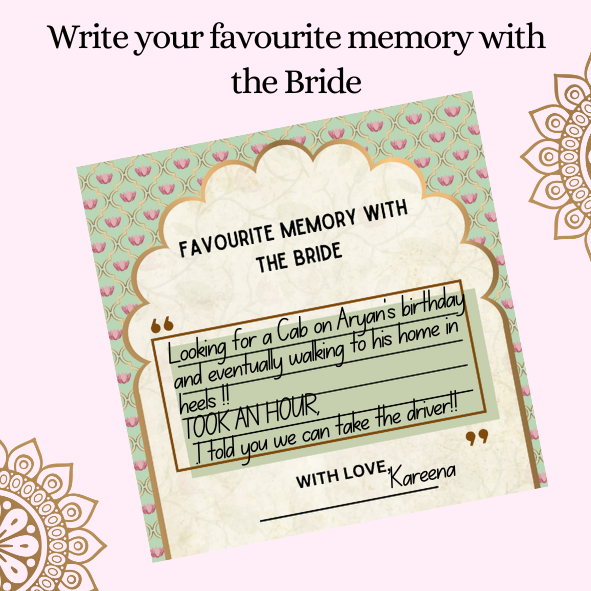 Favorite Memories with Bride - The Decor Cycle