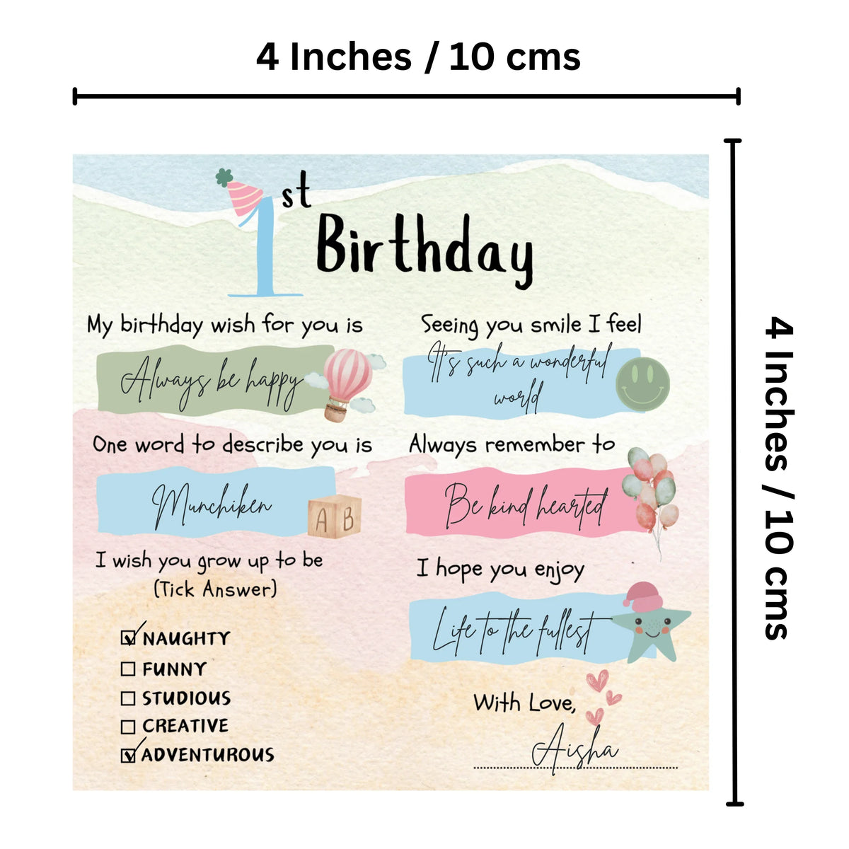First Birthday Cards - The Decor Cycle