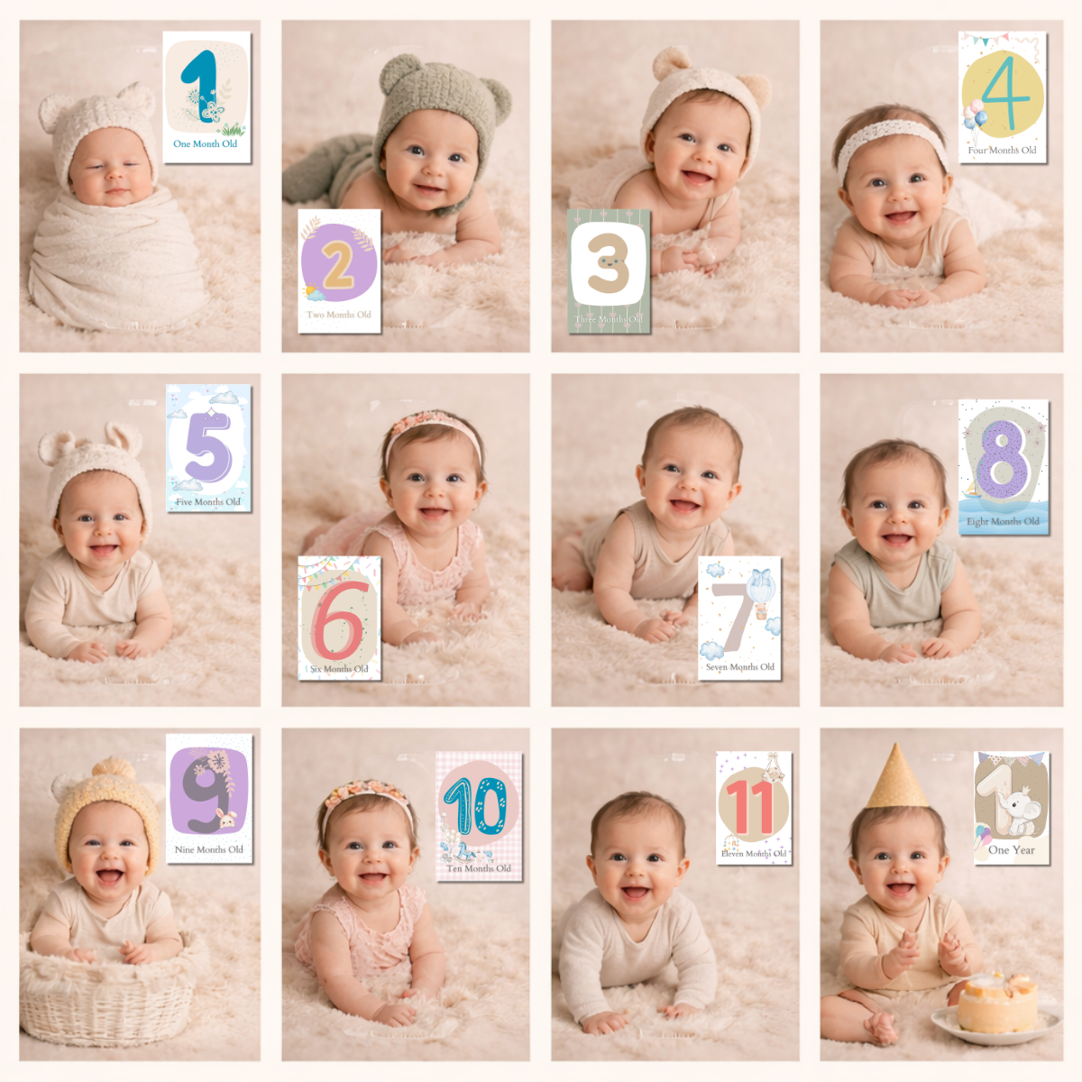 Baby Milestone Cards (Abstract)