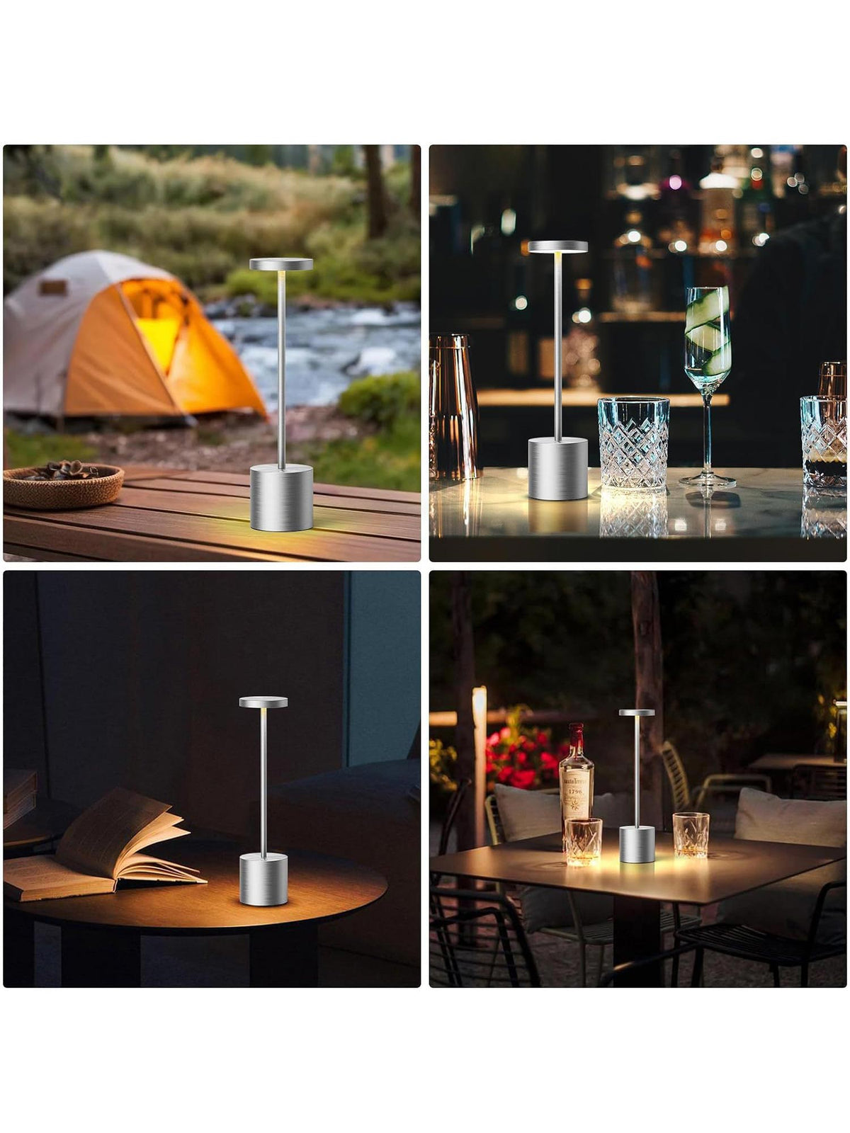Cordless LED Table Lamp – Rechargeable Touch Lamp with Dimming & 3 Colour Modes (2 Pack)
