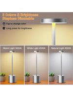 Cordless LED Table Lamp – Rechargeable Touch Lamp with Dimming & 3 Colour Modes (2 Pack)