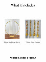 Yellow Cone Tassels Circle Decor Set - The Decor Cycle