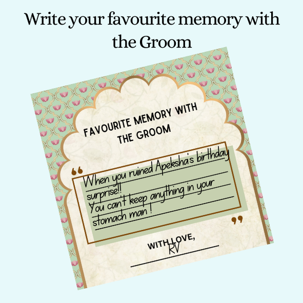 Favorite Memories with Groom - The Decor Cycle