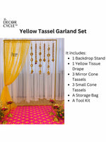 Yellow Tassels Garland Set - The Decor Cycle