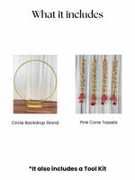 Pink Cone Tassels Circle Decor Set - The Decor Cycle