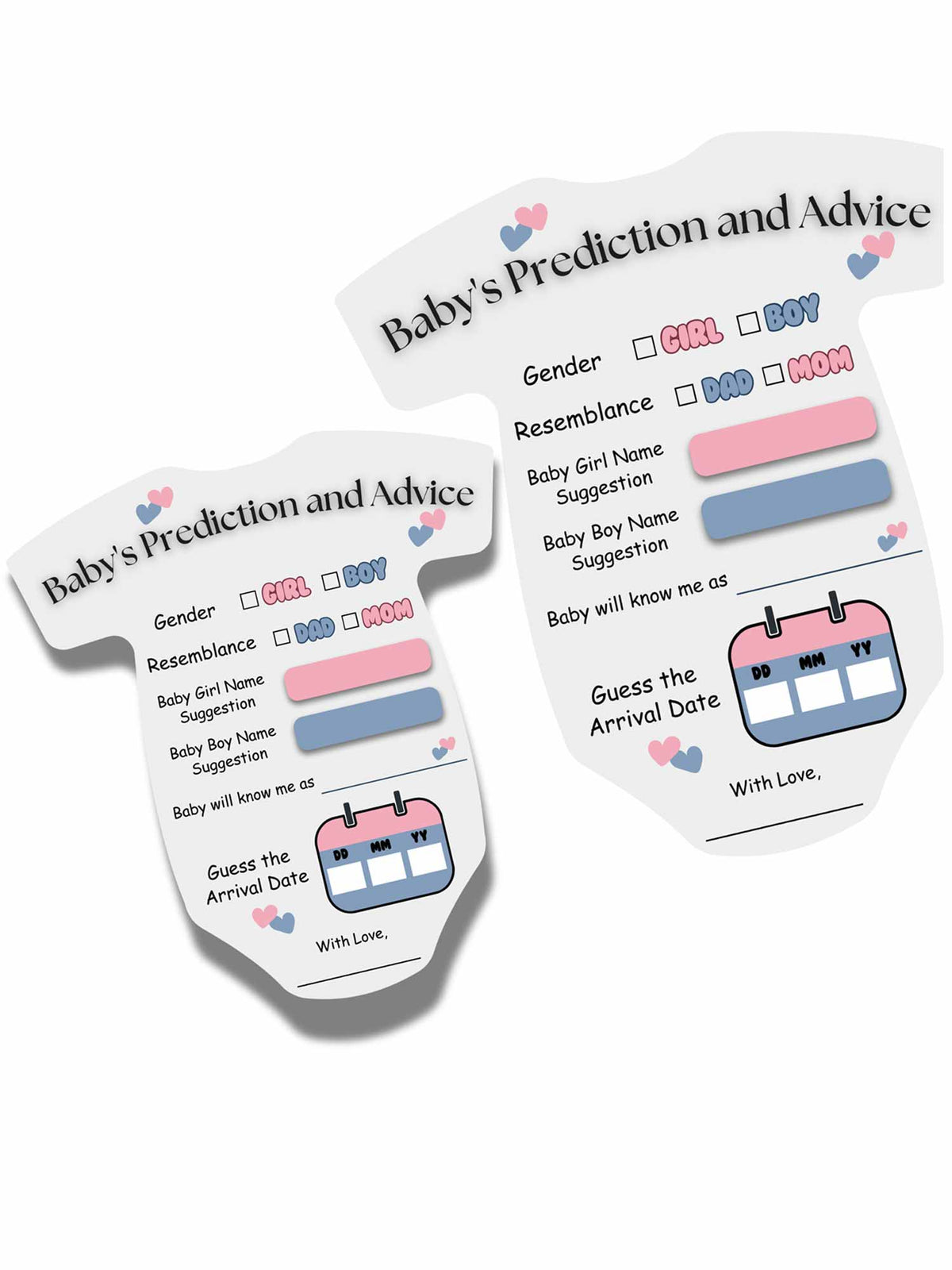 Baby Shower Cards (Romper Shape) - The Decor Cycle