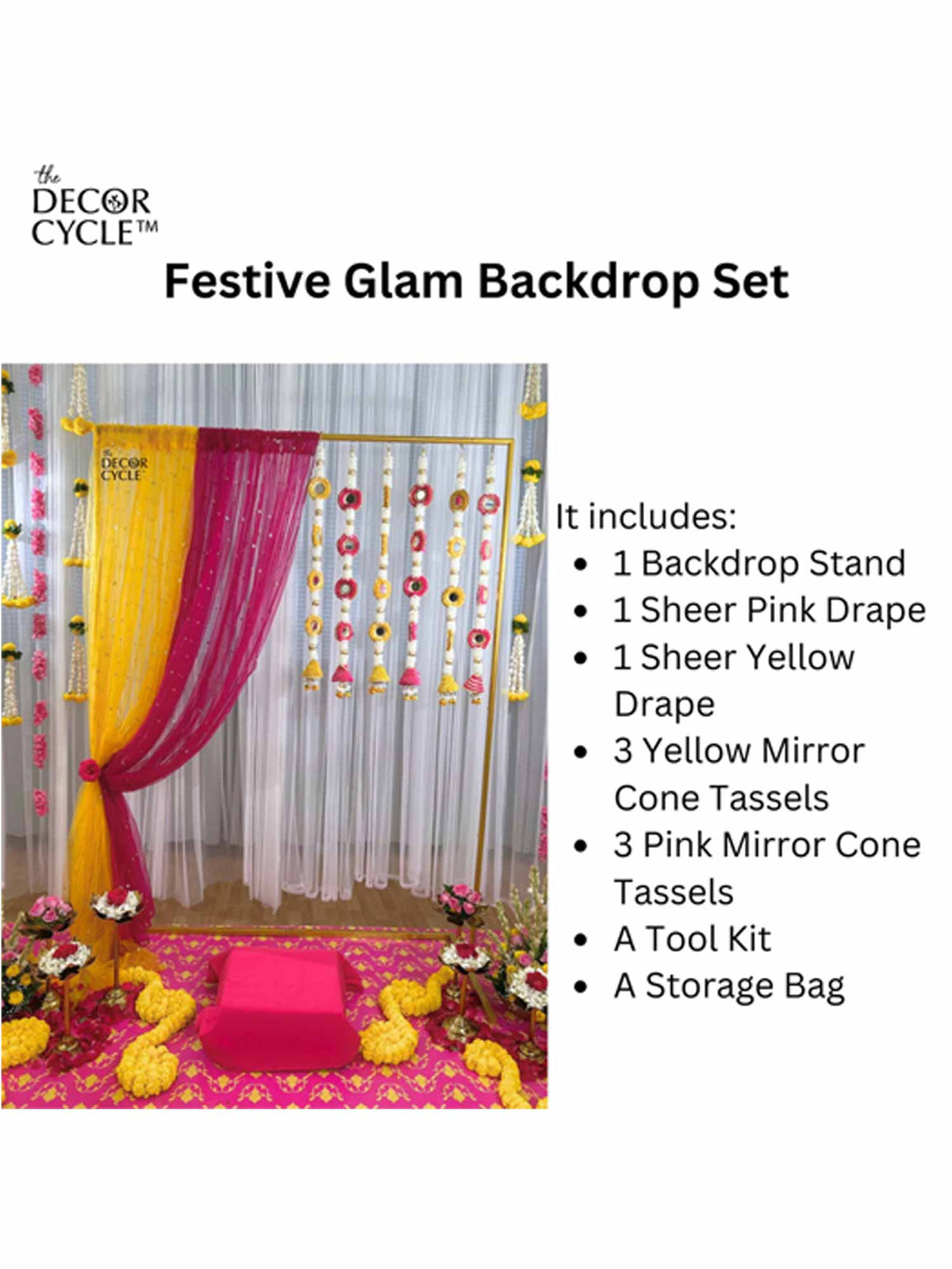 Festive Glam Backdrop Set - The Decor Cycle