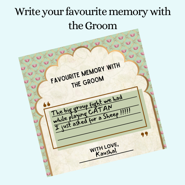 Favorite Memories with Groom - The Decor Cycle